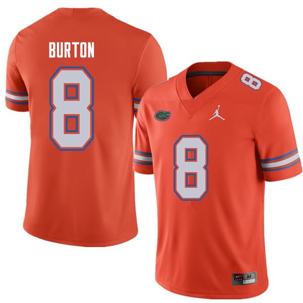 NCAA Florida Gators Trey Burton Men's #8 Jordan Brand Orange Stitched Authentic College Football Jersey KTK5064OV